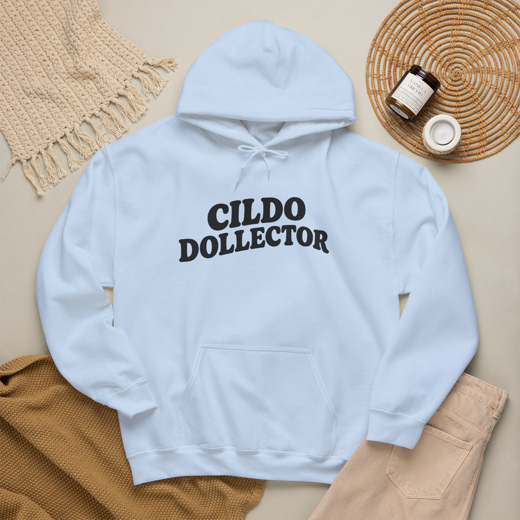 Cildo Dollector Hoodie – Minimal Black Text Pullover