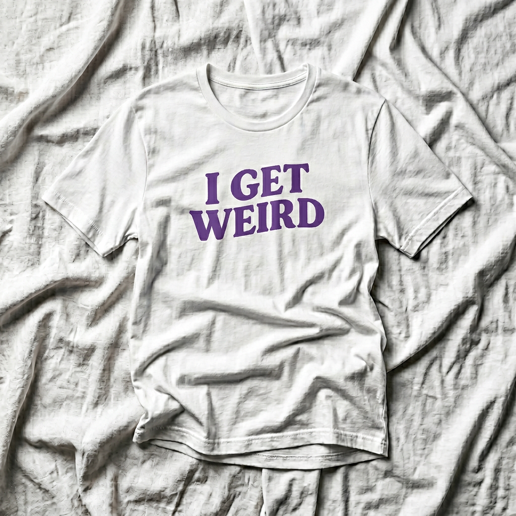 I Get Weird Tee — Funny Graphic White T-Shirt
