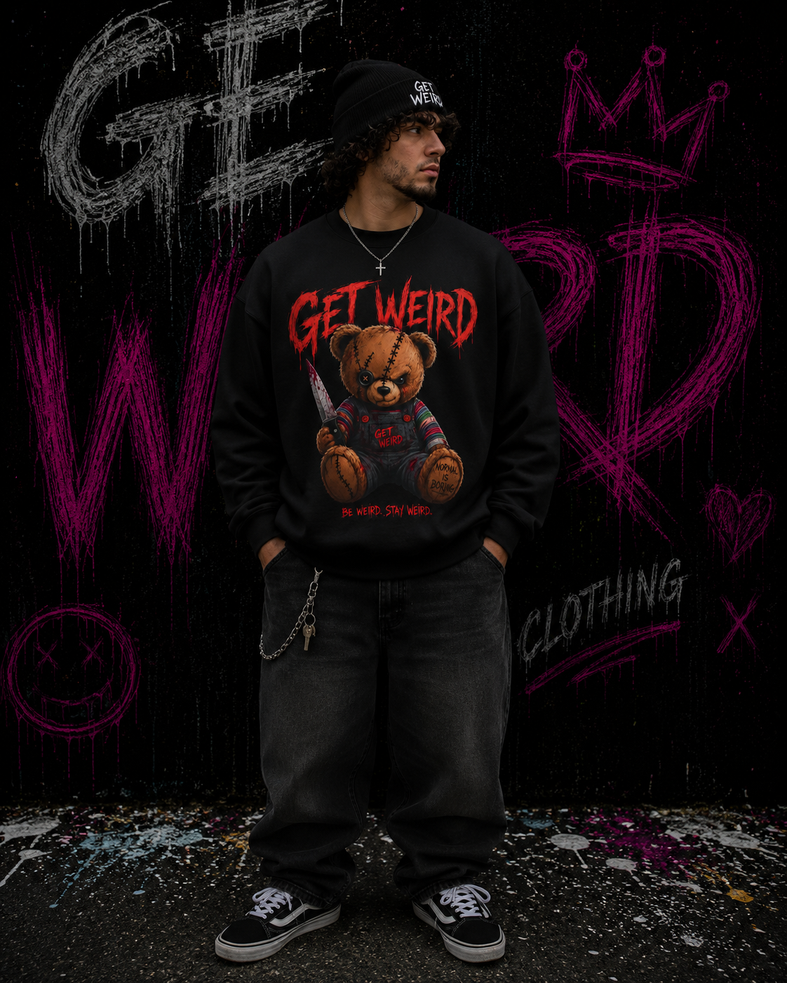 Get Weird Chucky Bear Limited Edition Sweatshirt